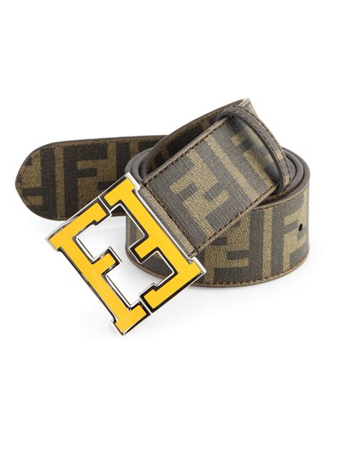 mens yellow fendi belt|men Fendi belts for sale.